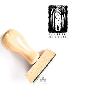 Tampon ex libris spooky, foret, magie, personnalisé de votre nom pour marquer vos livres, idée cadeau originale - La Pirate